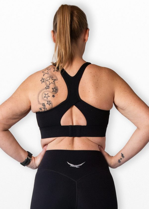 Sandre er her i HENRIETTE BRA BLACK, høj komfort og støtte sportsbh